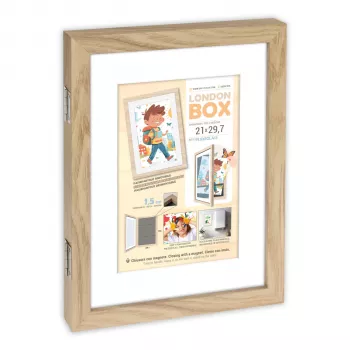 ZEP London Box Natural Κορνίζα MRN82 Ξύλινη κορνίζα εσωτερική διάσταση 14x21,5 cm