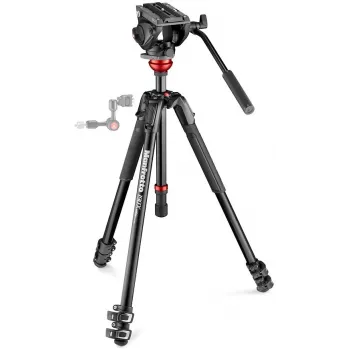 Manfrotto 190 σετ βίντεο τριπόδου με 500AH υγρή κεφαλή