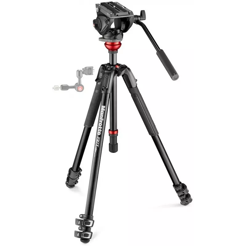 Manfrotto 190 σετ βίντεο τριπόδου με 500AH υγρή κεφαλή