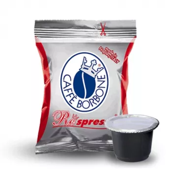 Caffè Borbone Respresso Miscela Rossa 50 Καψούλες Καφέ για Nespresso OriginalLine, 5 g η καθεμία, σκούρο καβούρδισμα, σύνολο 250 g