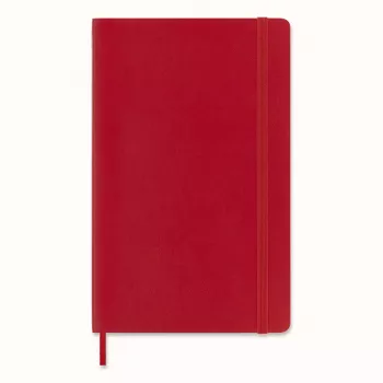 Moleskine Monochromatic Σημειωματάριο Large Κόκκινο Softcover με γραμμές 192 σελίδες 13x21 cm