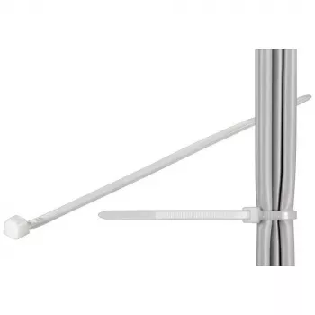 TECHLY δεματικά καλώδίων 370x3,6mm λευκό 100 τεμ.