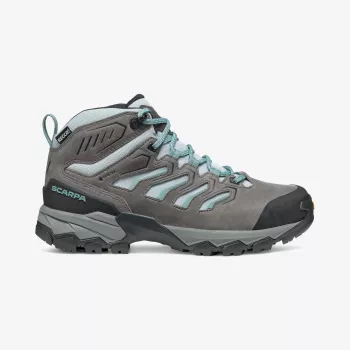 Scarpa Moraine Mid GTX Γυναικεία ορειβατικά παπούτσια, GORE-TEX, επάνω μέρος από nubuck και mesh, σόλα PRESA HIK-04, Arctic, EU 37