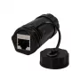 TECHLY IWP-MD C6A-IPGLT Θηλυκό RJ45 σε Θηλυκό RJ45 IP68 Cat6A SFTP Σύνδεσμος, Μαύρο