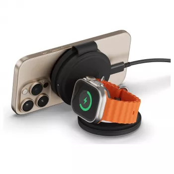 Satechi OntheGo Ασύρματος φορτιστής 3 σε 1 με Qi2, Μαύρο, 15W, ST-QTG31K