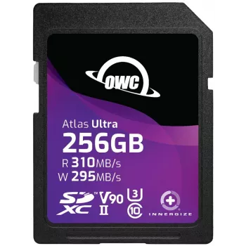 OWC Atlas Ultra 256GB SDXC UHS-II V90 Κάρτα Μνήμης - 300 MB/s Ανάγνωση, 250 MB/s Εγγραφή