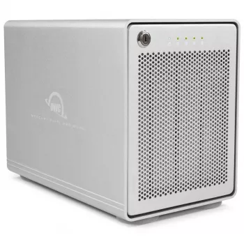 OWC Mercury Elite Pro Quad - θήκη HDD - 2,5/3,5 ίντσες - Serial ATA III - USB 3.1 Gen 2 Type-C - ασημί