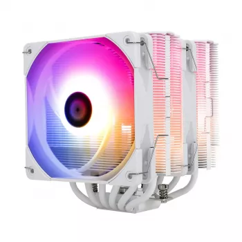 Thermalright Peerless Assassin 120 White ARGB Dual Tower ψύκτρα CPU αέρα, 6 heatpipes, 2x120mm ανεμιστήρες PWM, 265W TDP, LGA1700/AM5