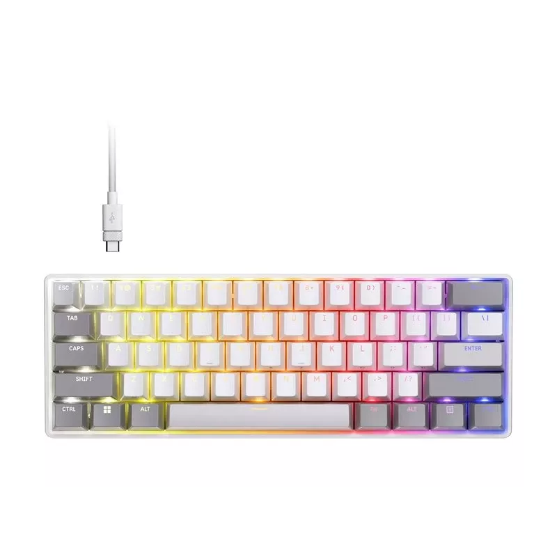 CORSAIR CLIPPER PRO MINI 60 Hall Effect Πληκτρολόγιο Gaming Λευκό