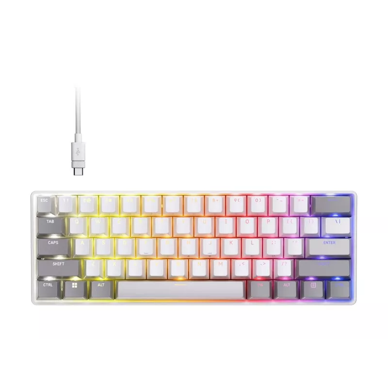 CORSAIR CLIPPER PRO MINI 60 Hall Effect Πληκτρολόγιο Gaming Λευκό