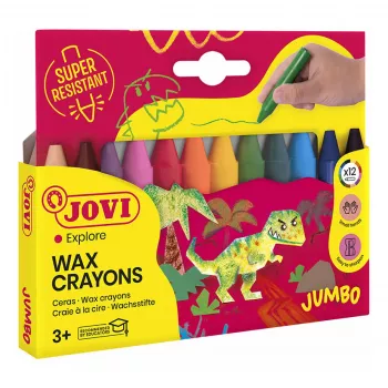 Jovi Κηρομπογιές Jumbo Assorted συσκευασία 12 τεμ.