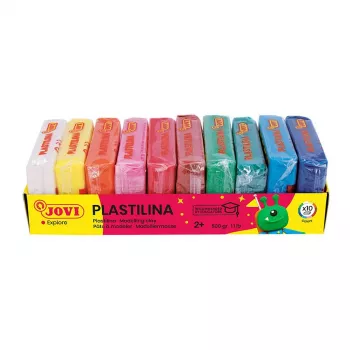JOVI Plastilina Πλαστελίνη μοντελοποίησης 10 χρώματα μικτά x 50 g