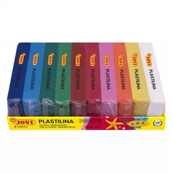 JOVI Plastilina Πλαστελίνη μοντελοποίησης, μικτά 10 χρώματα, 150 g το καθένα