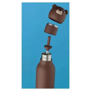 Asobu Bestie Brown Bear 460 ml Παιδική θερμομονωτική φιάλη