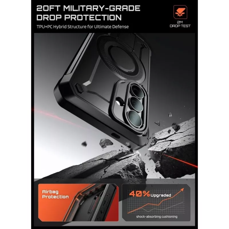 Supcase Unicorn Beetle Pro Mag Magsafe 2-Συσκευασία Galaxy S26 Μαύρο