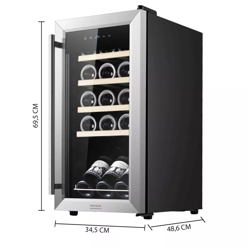 CECOTEC Vinoteca GrandSommelier 1550 Inox Ψυγείο κρασιού με συμπιεστή