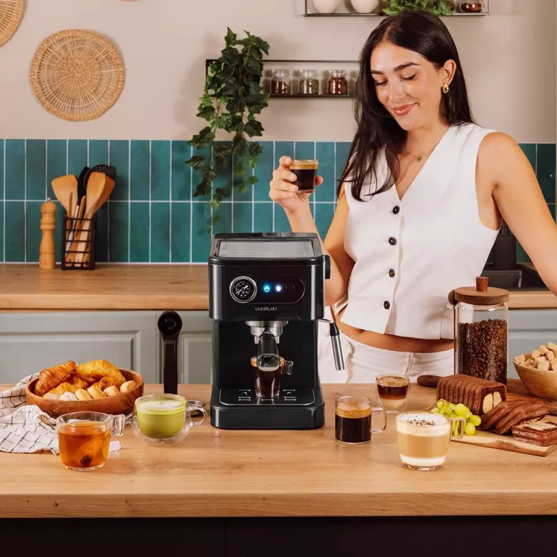 Cecotec Power Espresso 20 Pro Μηχανή espresso, 20 Bar, 850 W, 1,5 L, Μαύρο