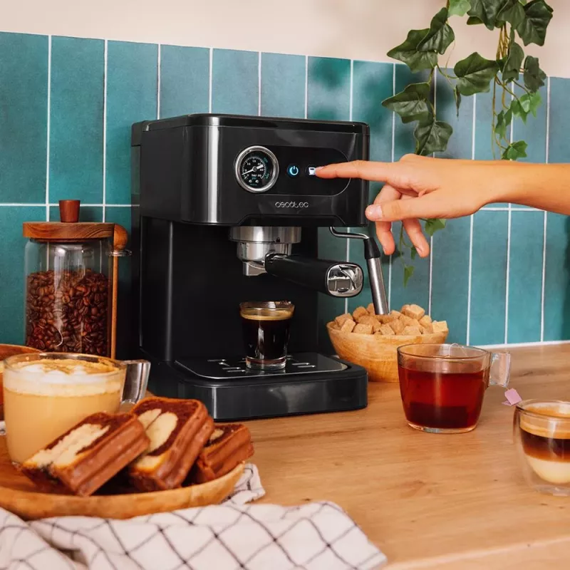 Cecotec Power Espresso 20 Pro Μηχανή espresso, 20 Bar, 850 W, 1,5 L, Μαύρο