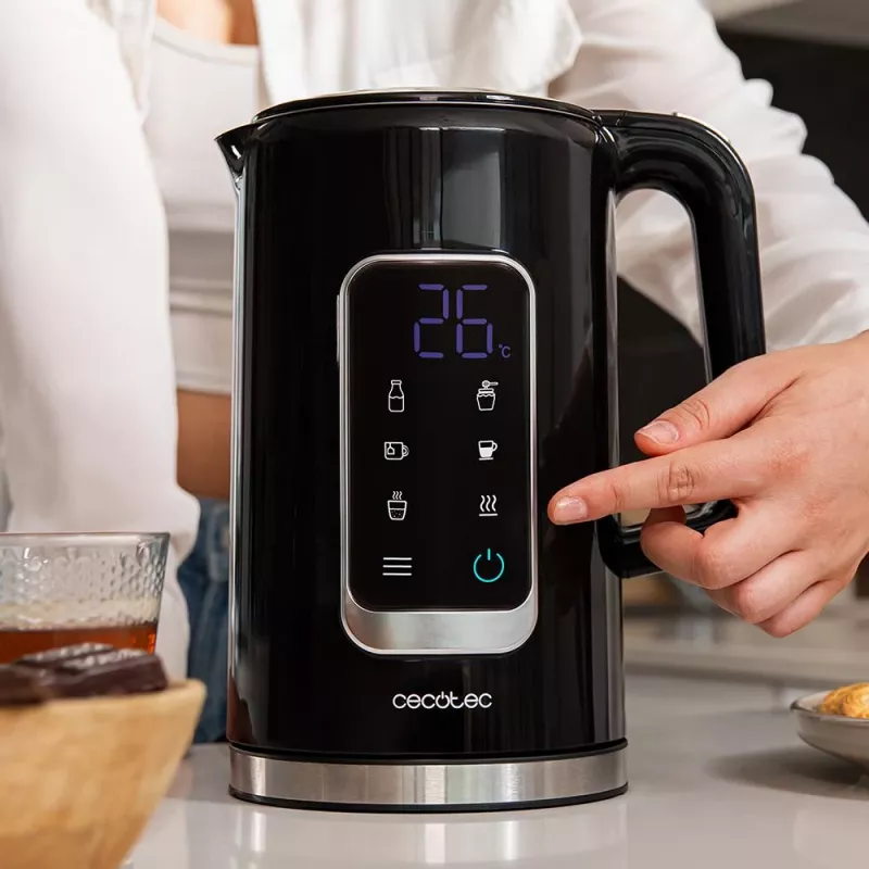 Cecotec ThermoSense 500 Touch Ηλεκτρικός βραστήρας, 1,7 L, 2200 W, Μαύρο