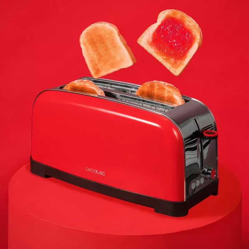 Cecotec Toastin' Time 1500 Red φρυγανιέρα 2 θέσεων 1500W