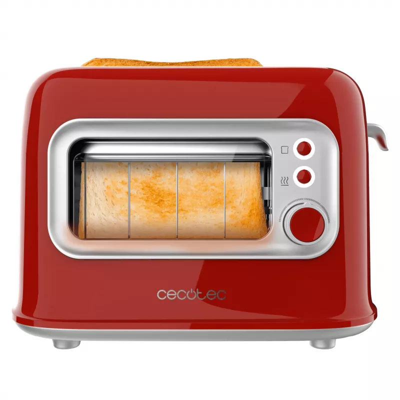 Cecotec RetroVision κόκκινο φρυγανιέρα 850W 2 υποδοχές