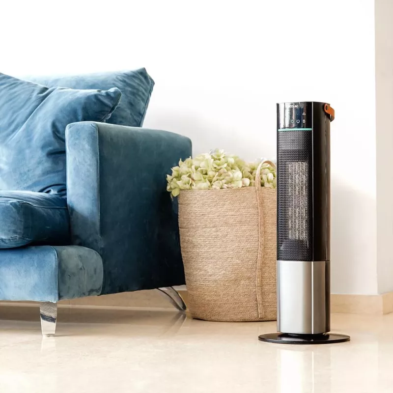 Cecotec ReadyWarm 2070 Max Ceramic Rotate Smart κεραμικός πύργος θέρμανσης, 2000W, Wi-Fi, μαύρο