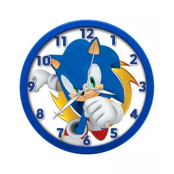 KIDS Sonic The Hedgehog επιτοίχιο ρολόι 25 cm στρογγυλό πλαστικό αναλογικό quartz πολύχρωμο