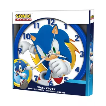 KIDS Sonic The Hedgehog επιτοίχιο ρολόι 25 cm στρογγυλό πλαστικό αναλογικό quartz πολύχρωμο