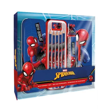 KIDS 11 σε 1 Spider-Man σετ σχολικών ειδών γραφείου με κασετίνα, ξυλομπογιές, A5 σημειωματάριο και άλλα