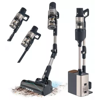 Cecotec Conga Rockstar 5500 Hurricane Station Flex 3-in-1 Σκούπα Μπαταρίας, 26 kPa, 680 W, 90 λεπτά Χρόνος Λειτουργίας, Ιόντων Λιθίου
