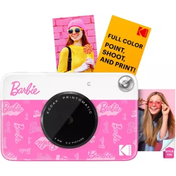 KODAK Printomatic Barbie Edition Άμεση Ψηφιακή Φωτογραφική Μηχανή 5MP + 5 Φύλλα ZINK Φωτογραφικό Χαρτί Ροζ