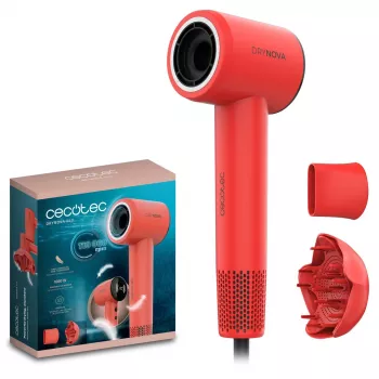 Cecotec DryNova Red Στεγνωτήρας μαλλιών 2200W Επαγγελματικός κινητήρας AC Τεχνολογία ιόντων Κρύος αέρας