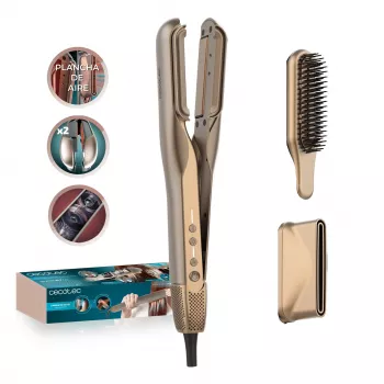 Cecotec AirLisse 2in1 ForceDry Duo Ίσια και στεγνωτήρας μαλλιών, Μαύρο/Ροζ χρυσό
