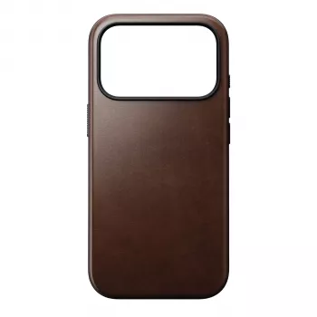 NOMAD Modern Leather Case για iPhone 17 Pro - Rustic Brown Δέρμα Horween με MagSafe
