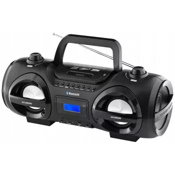 Hyundai TRC985BT Φορητό CD Boombox με Bluetooth, ραδιόφωνο FM/AM, αναπαραγωγή MP3/USB, Μαύρο