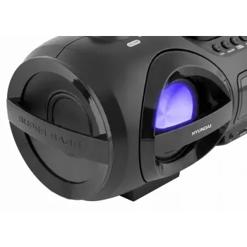 Hyundai TRC985BT Φορητό CD Boombox με Bluetooth, ραδιόφωνο FM/AM, αναπαραγωγή MP3/USB, Μαύρο