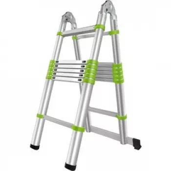 FIELDMANN Τηλεσκοπική σκάλα FZZ 4006 - 3,8 m, 13 σκαλοπάτια, αντοχή 150 kg, κράμα αλουμινίου