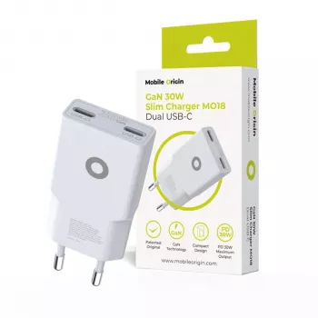 Mobile Origin 30W Slim Φορτιστής TÜV MO18 Dual USB-C
