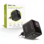 Mobile Origin 65W GaN Φορτιστής PW3 USB-C Ανασυρόμενο Καλώδιο 65cm + USB-A Μαύρο