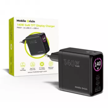 Mobile Origin 140W GaN Φορτιστής PW21 2x USB-C + 2x USB-A