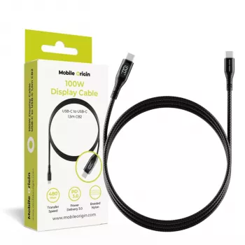 Mobile Origin 100W Display Cab USB-C σε USB-C CB2 1,5m