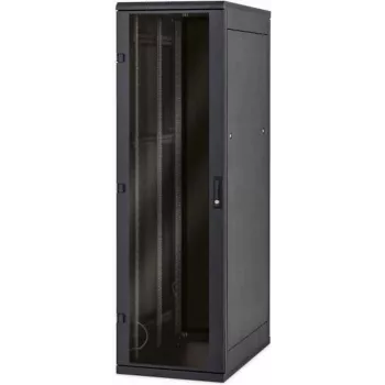 TRITON RMA-42-A66-BAX-N1 Ερμάριο δαπέδου 19 inch 42U 600x600 mm, μαύρο, πόρτα γυαλιού, 800 kg