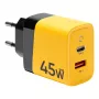 Tactical Microgrid GaN 45W Κίτρινος Φορτιστής Τοίχου με USB-C