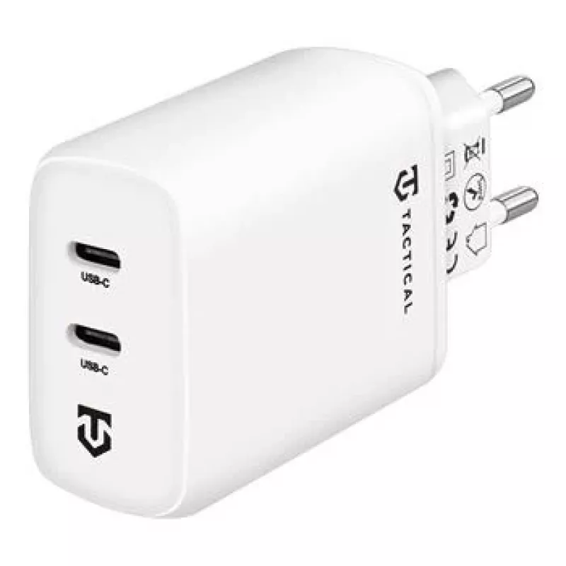 Tactical Base Plug Dual 40W Λευκός Φορτιστής Τοίχου GaN