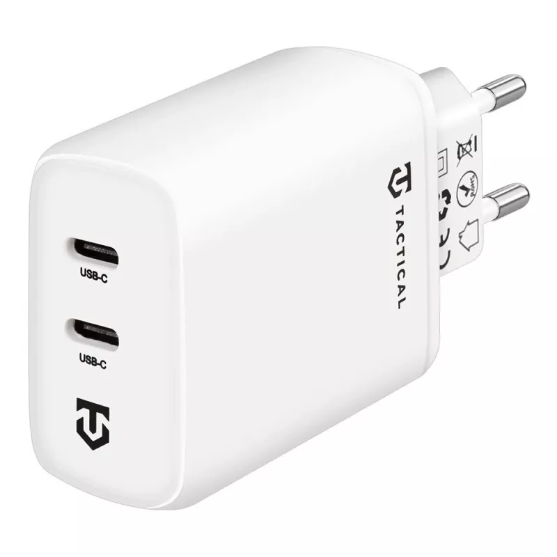 Tactical Base Plug Dual 40W Λευκός Φορτιστής Τοίχου GaN