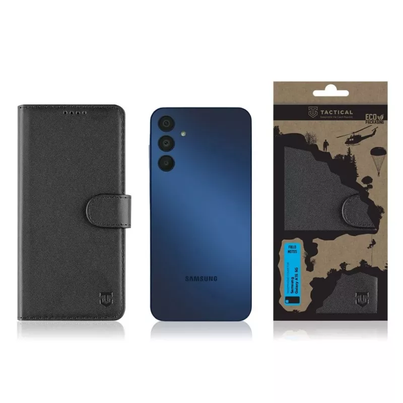 Tactical Θήκη Βιβλίου Field Notes για Samsung Galaxy A15 5G, Μαύρο