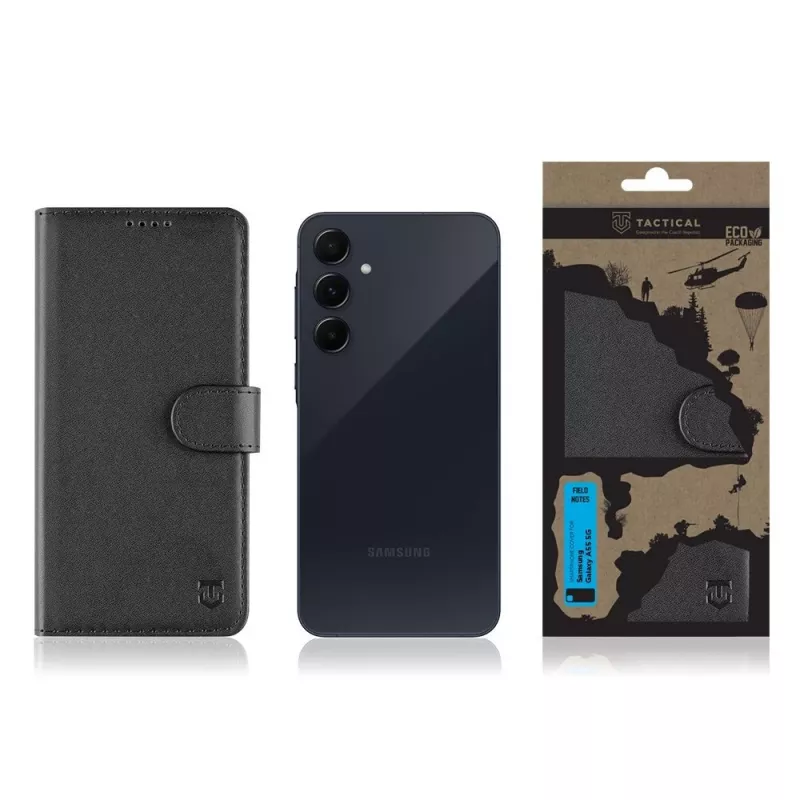 Tactical Θήκη Βιβλίου Field Notes για Samsung Galaxy A55 5G Μαύρο