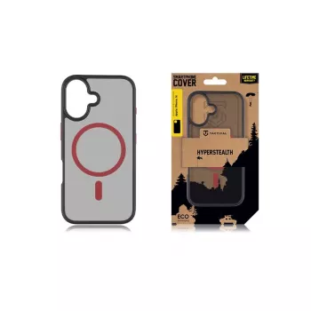 Tactical Back Cover MagForce Hyperstealth 2.0 για iPhone 16, Μαύρο/Κόκκινο