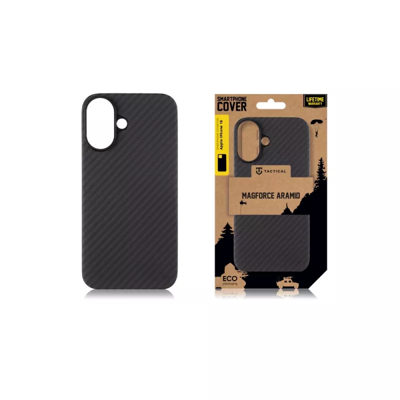 Tactical Back Cover MagForce Aramid για iPhone 16 μαύρο