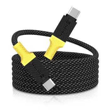 Tactical MagRope Καλώδιο USB-C σε USB-C 1.2m Μαύρο/Κίτρινο